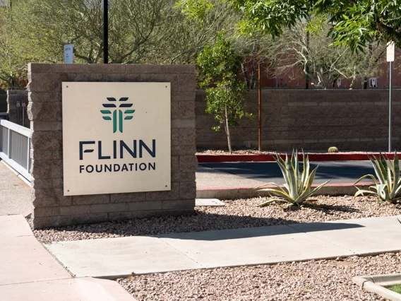 Sign outside Flinn Foundation offices