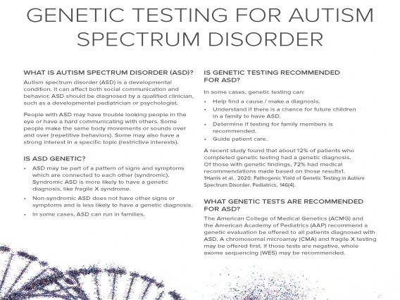 genetic testing flyer teaser
