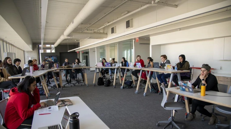 classroom filled with students